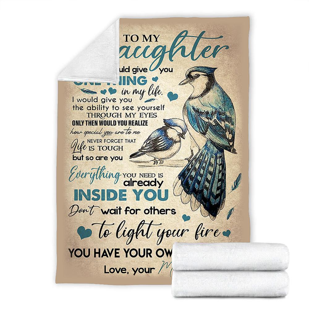 Custom Blanket To My Daughter Blanket - Gift For Daughter - Fleece Blanket-A Loves Gift