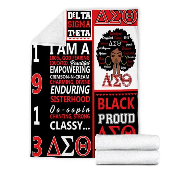 Custom Blanket Delta Sigma Theta Blanket - Fleece Blanket-A Loves Gift