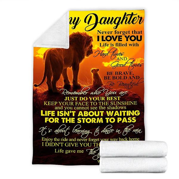 Lion Custom Blankets - Perfect Gift For Daughter - Fleece Blanket-A Loves Gift