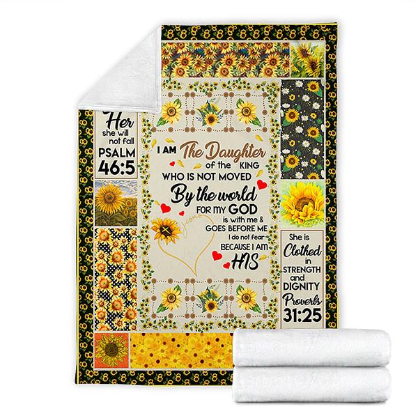 Custom Blanket Sunflower Blanket - Perfect Gift For Daughter - Fleece Blanket-A Loves Gift