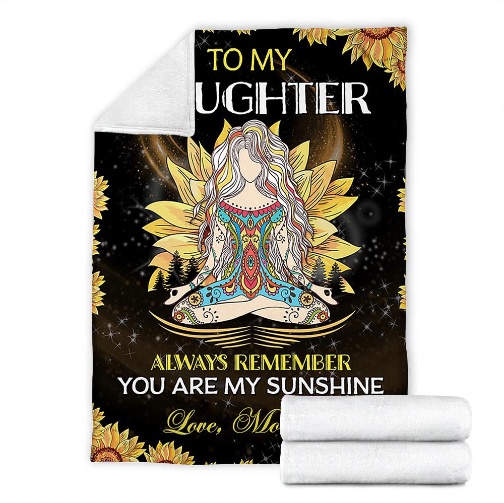 Custom Blankets Yoga Blanket - Perfect Gift For Daughter - Fleece Blanket-A Loves Gift