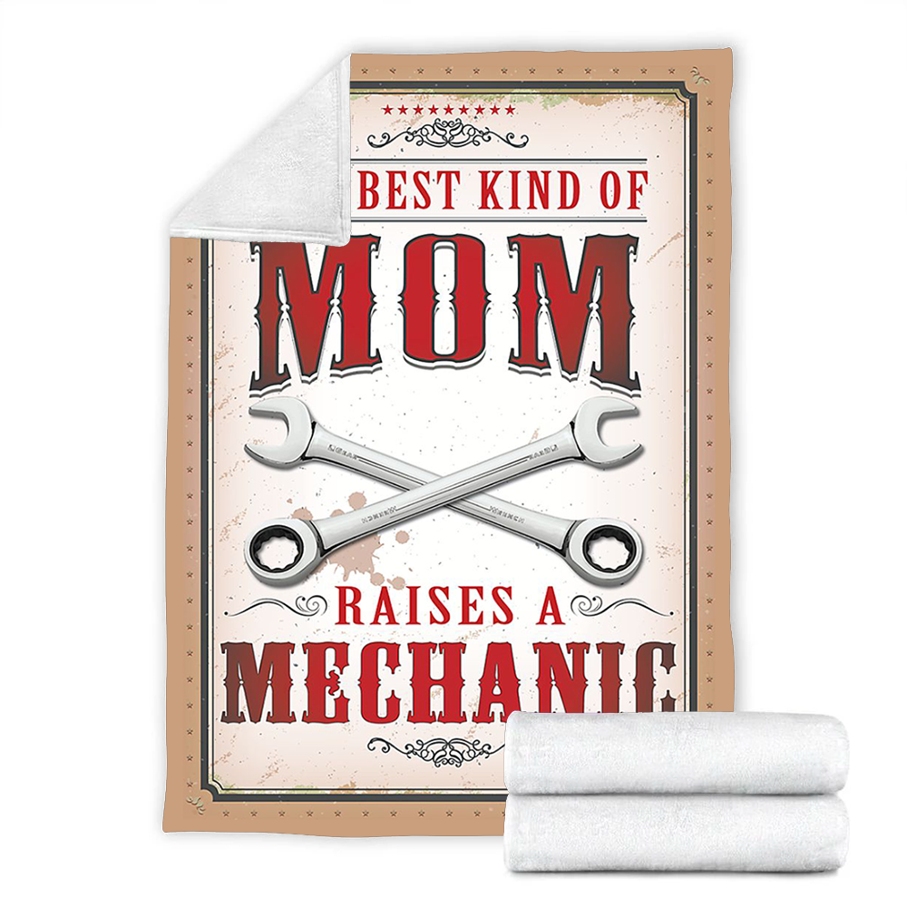 Customs Blanket Proud Mechanic's Mom Blanket - Perfect Gift For Mom - Fleece Blanket-A Loves Gift