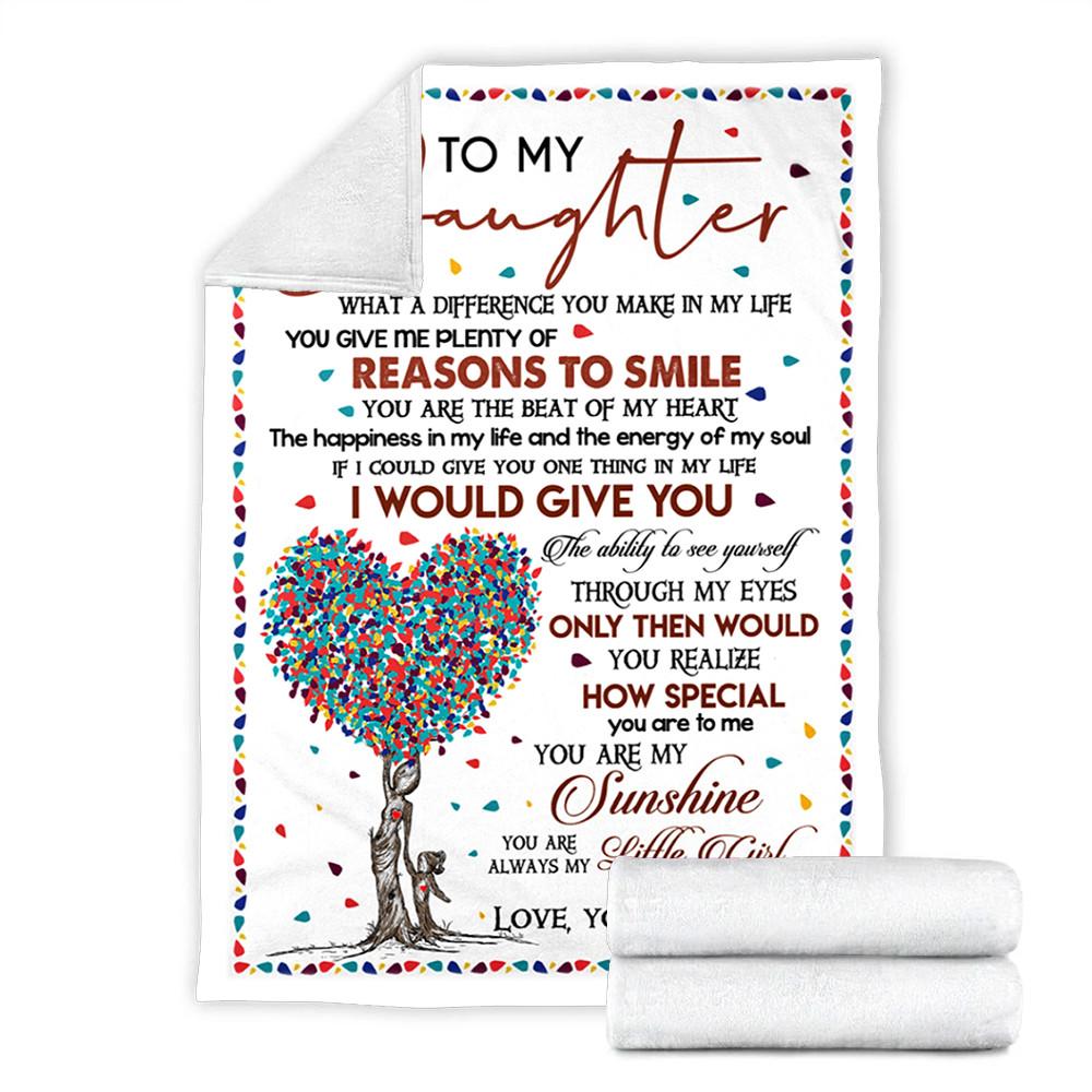 Custom Blanket To My Daughter Blanket - Gift For Daughter - Fleece Blanket-A Loves Gift