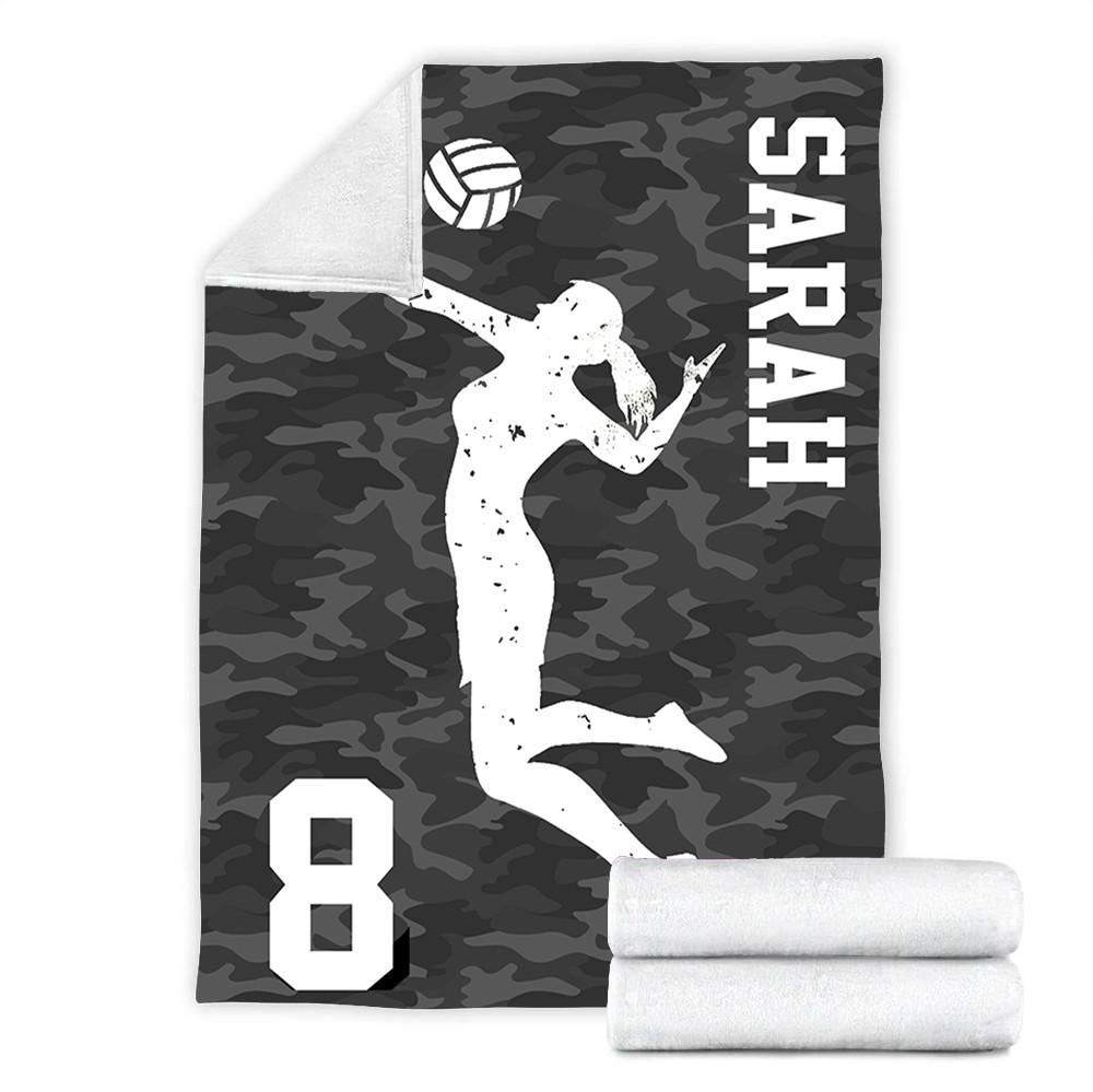 Custom Blankets Volleyball Personalized Name Blanket - Fleece Blanket-A Loves Gift