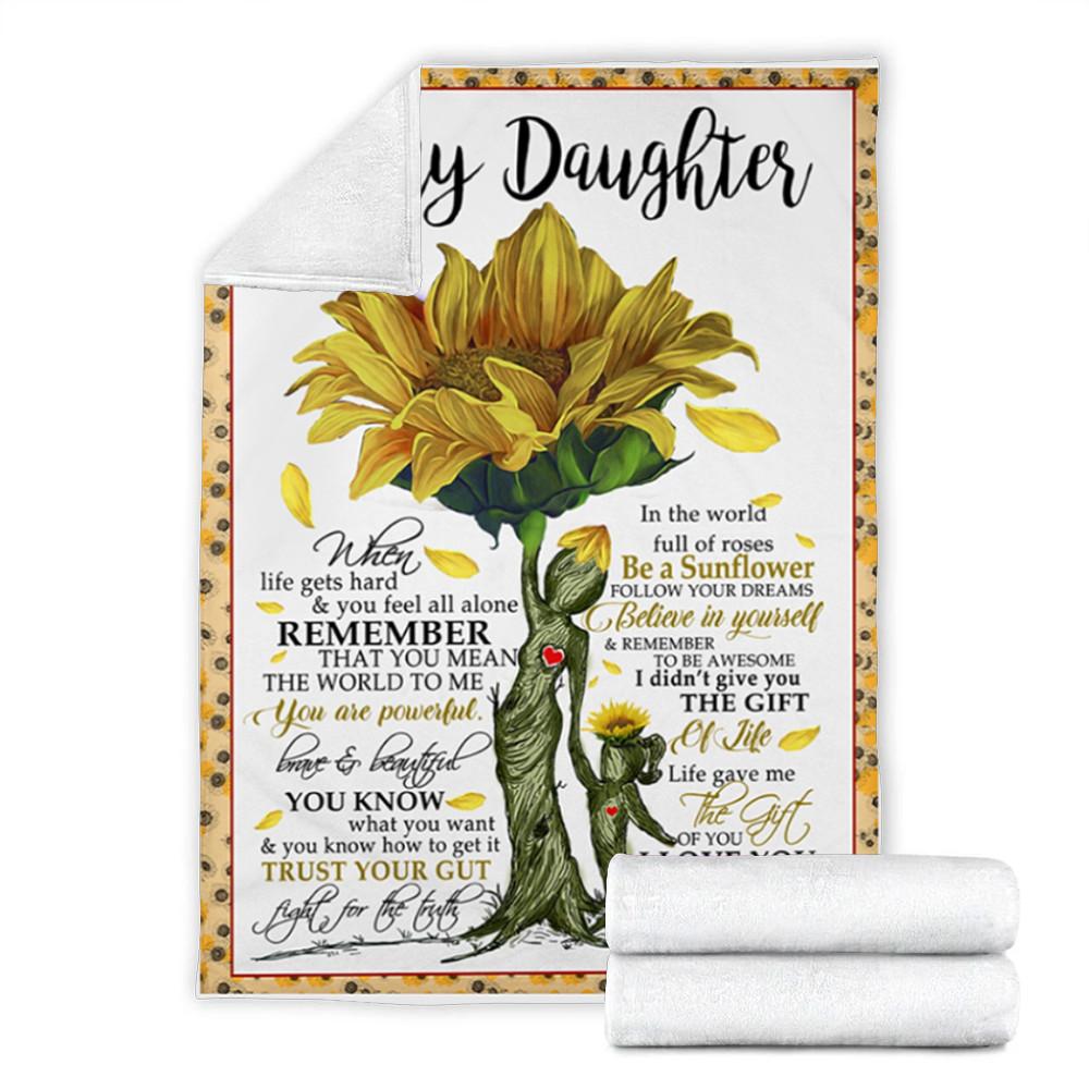 Custom Blankets To My Daughter Blanket - Perfect gift for Daughter - Fleece Blanket-A Loves Gift