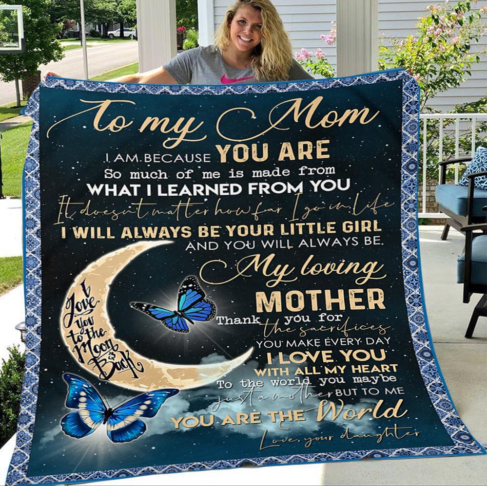 Custom Blanket To My Mom Blanket - Gift For Mom - Fleece Blanket-A Loves Gift