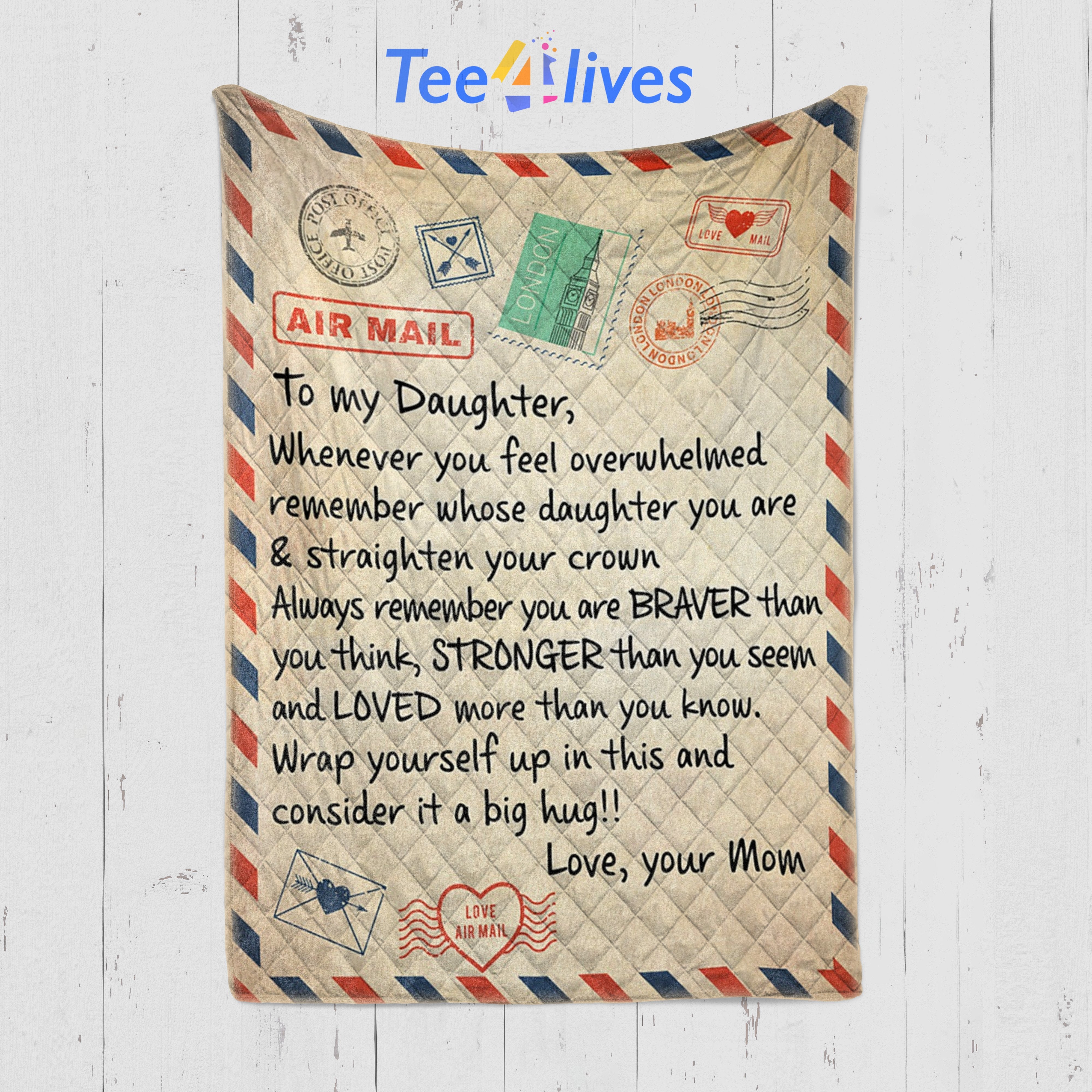 Custom Quilt Blanket Letter To My Daughter Blanket - Gift For My Daughter - Quilt Blanket-A Loves Gift