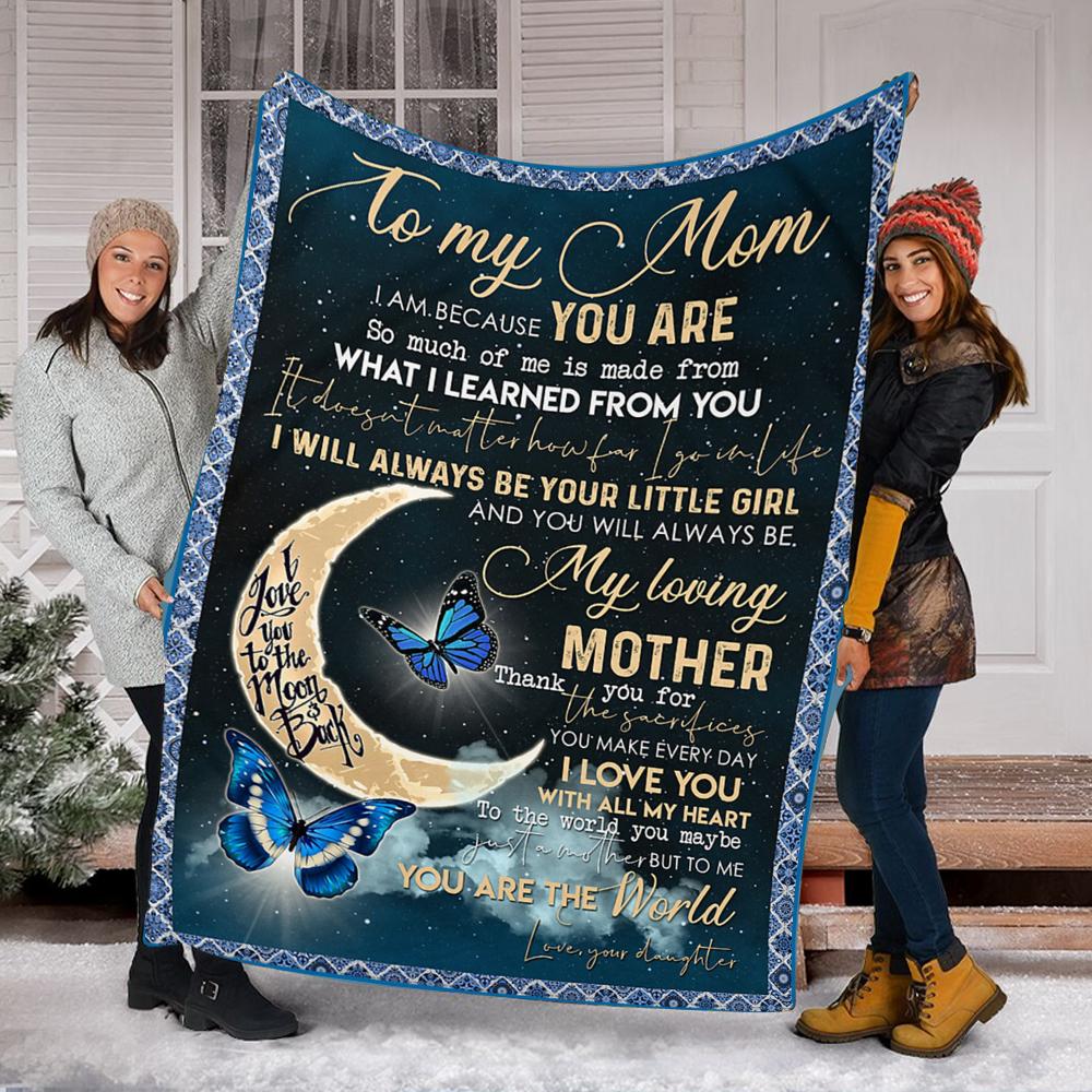 Custom Blanket To My Mom Blanket - Gift For Mom - Fleece Blanket-A Loves Gift