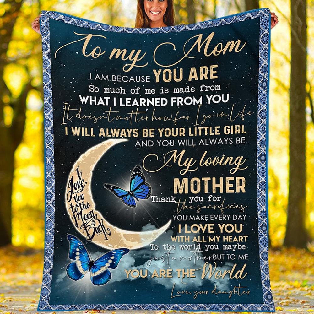 Custom Blanket To My Mom Blanket - Gift For Mom - Fleece Blanket-A Loves Gift