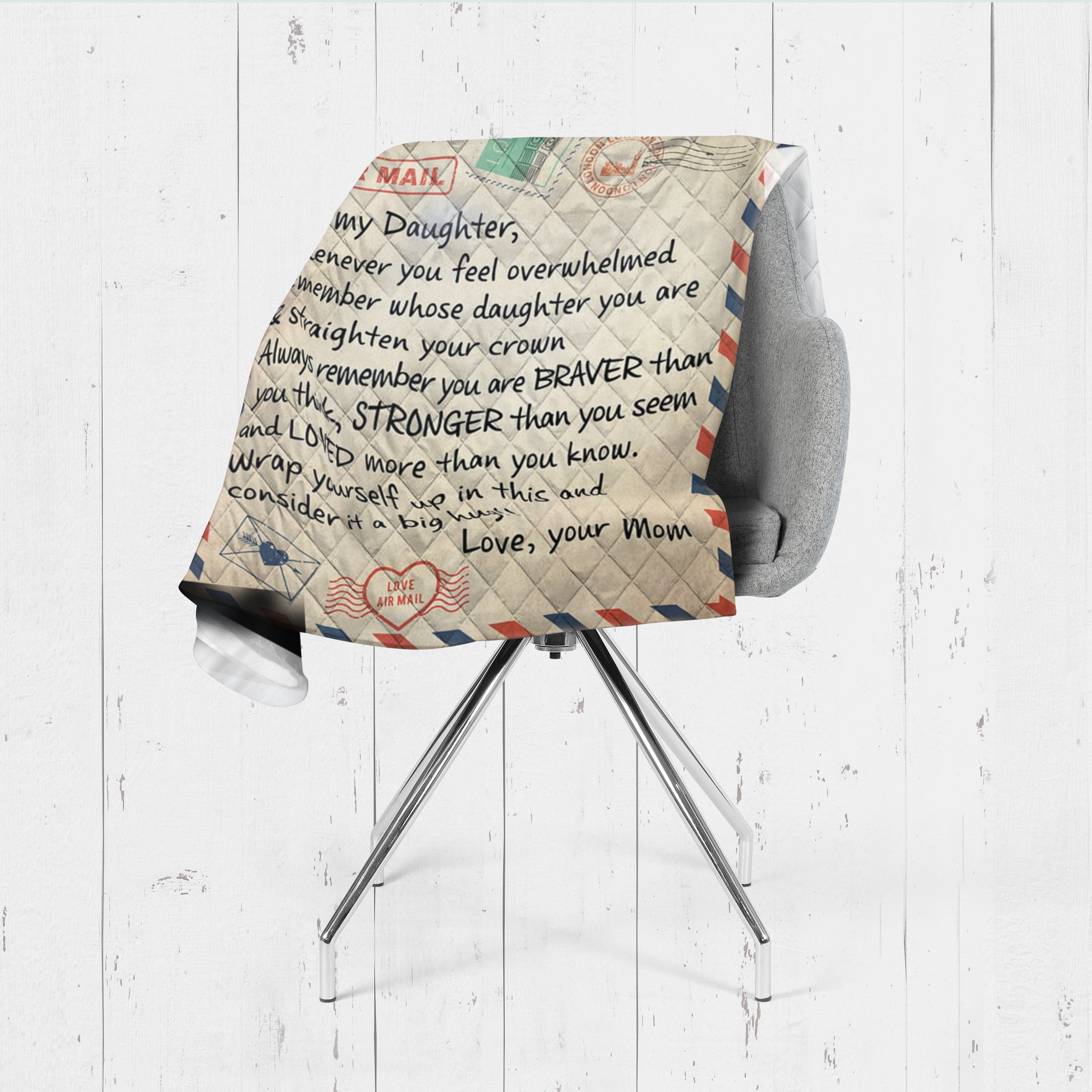 Custom Quilt Blanket Letter To My Daughter Blanket - Gift For My Daughter - Quilt Blanket-A Loves Gift