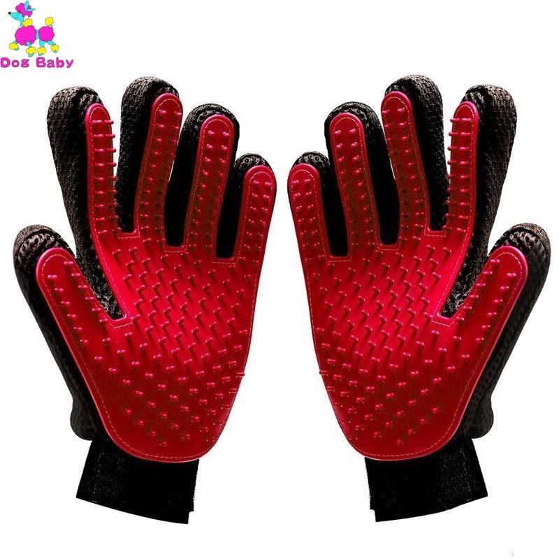 Pet Silicone Dog Pet brush Glove Grooming Brush Pet Grooming Glove Cat Bath Cat cleaning Supplies Pet Glove Cat comb Accessoies-A Loves Gift