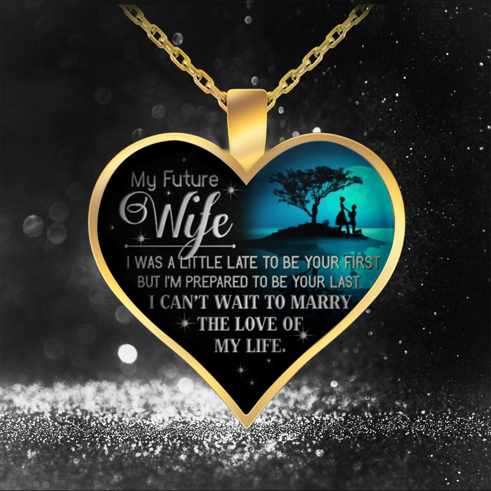 Heart Pendant Necklace Letter To My Wife-A Loves Gift