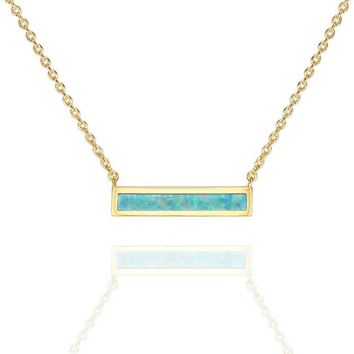 Bohemian Design Created Opal Bar Necklace in Goldtone - 2 Styles, , Riakoob Jewelry, Riakoob Jewelry  jewelryjewelry deals, swarovski crystal jewelry, groupon jewelry,, jewelry for mom,