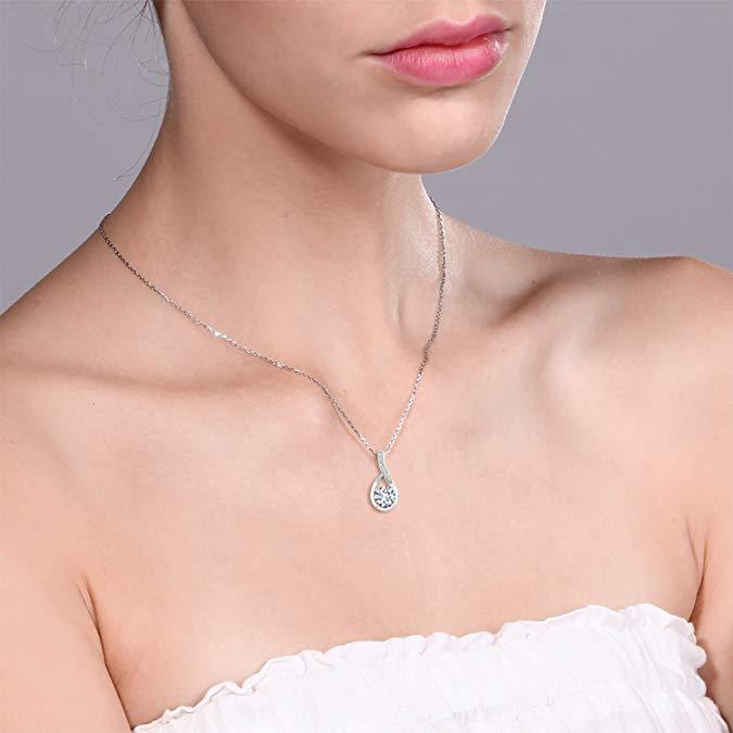Classic Teardrop Pave Necklace Embellished with Swarovski Elements in  Silvertone, Necklace, Riakoob Jewelry, Riakoob Jewelry  jewelryjewelry deals, swarovski crystal jewelry, groupon jewelry,, jewelry for mom,