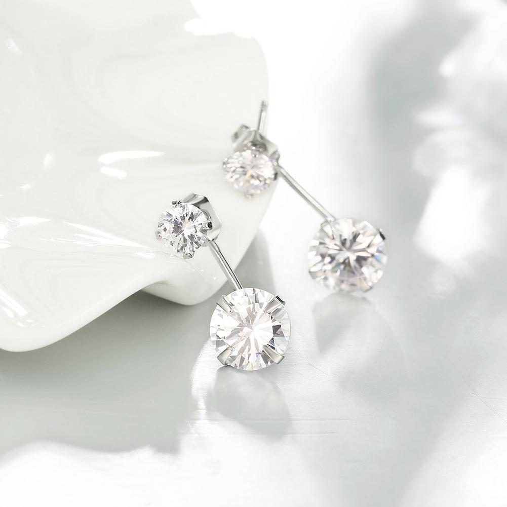 Duo Swarovski Elements Drop Earrings in Silvertone, Earring, Riakoob Jewelry, Riakoob Jewelry  jewelryjewelry deals, swarovski crystal jewelry, groupon jewelry,, jewelry for mom,