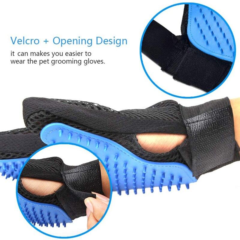 Pet Silicone Dog Pet brush Glove Grooming Brush Pet Grooming Glove Cat Bath Cat cleaning Supplies Pet Glove Cat comb Accessoies-A Loves Gift