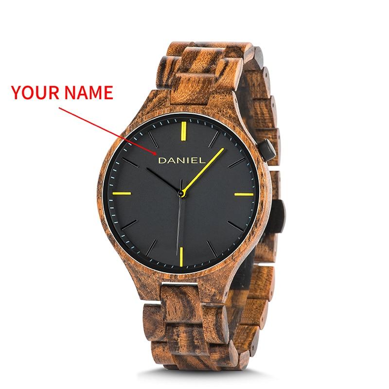 Wood Watch Quartz Wristwatches - Personalized Watch For Men-A Loves Gift