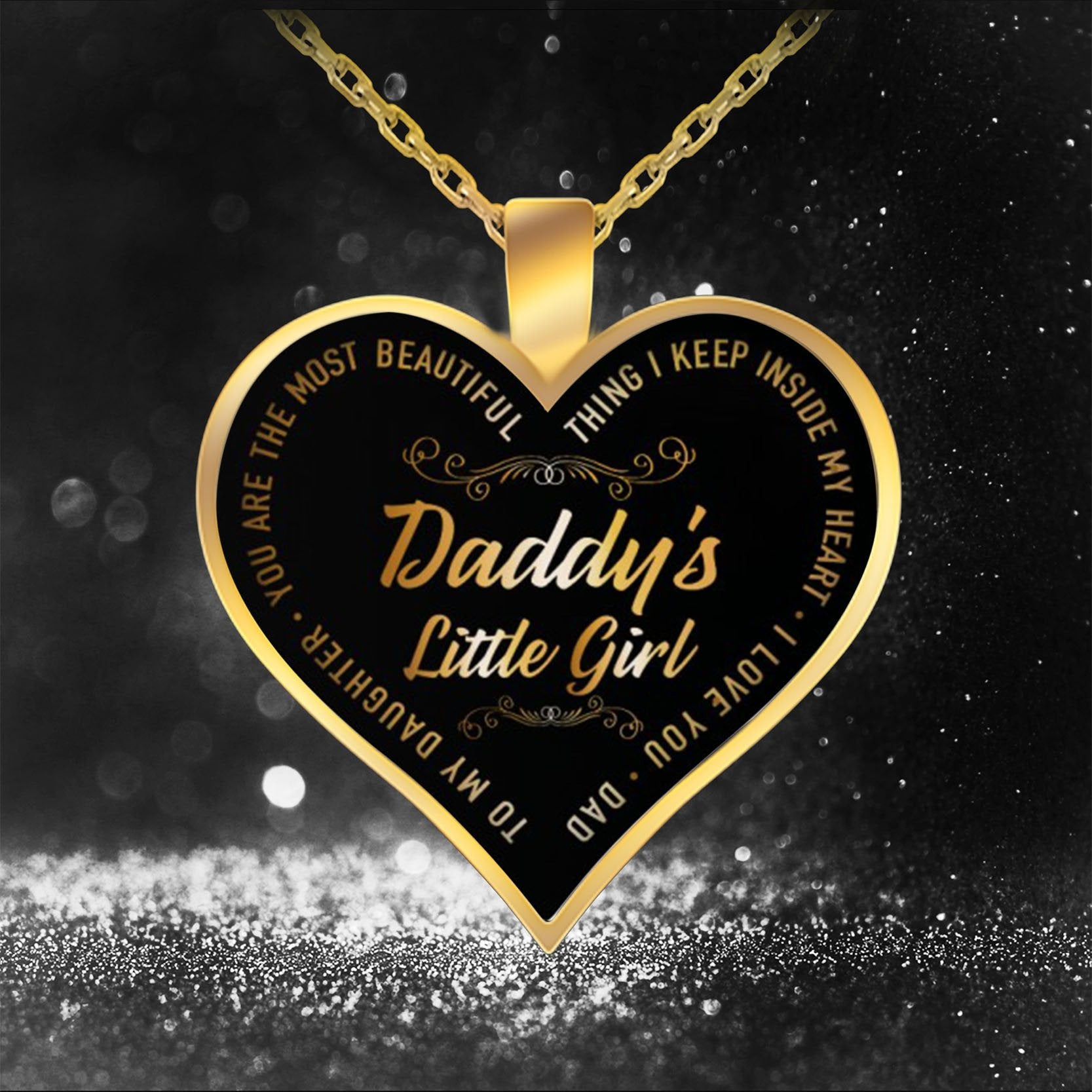 Heart Pendant Necklace Letter To My Daughter-A Loves Gift