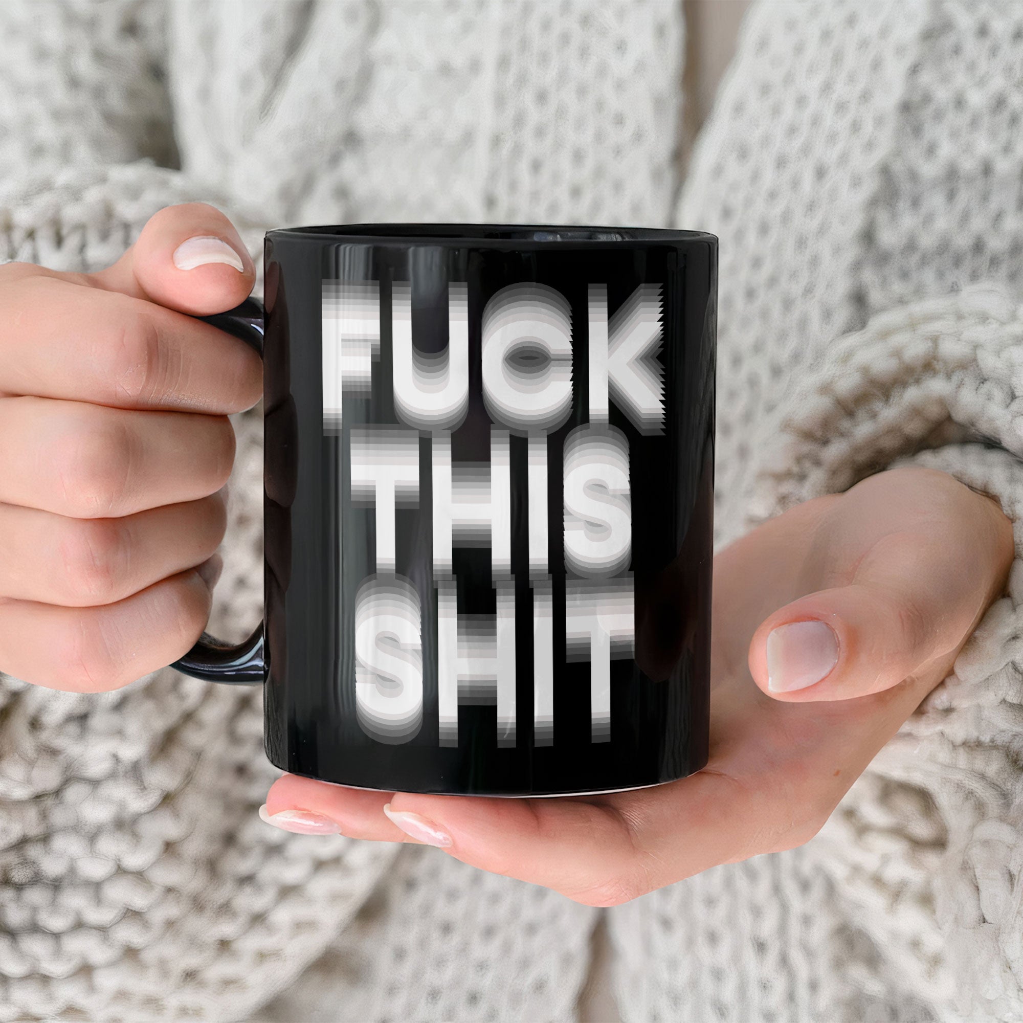 Hidden Swear Message Funny Mug - For Friends, Coworkers, Self Gift - Personalized Mug