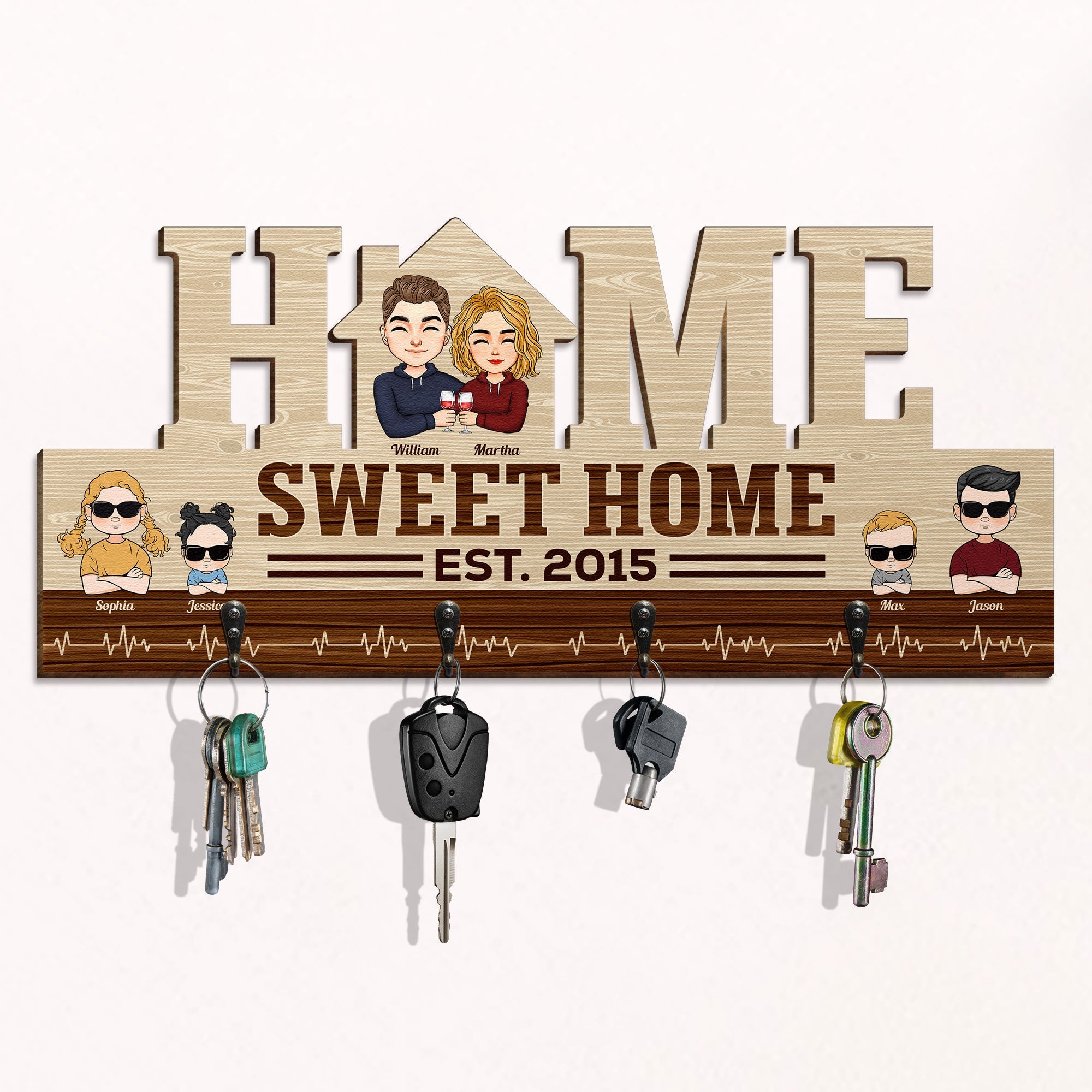 Home Sweet Home - Personalized Key Holder