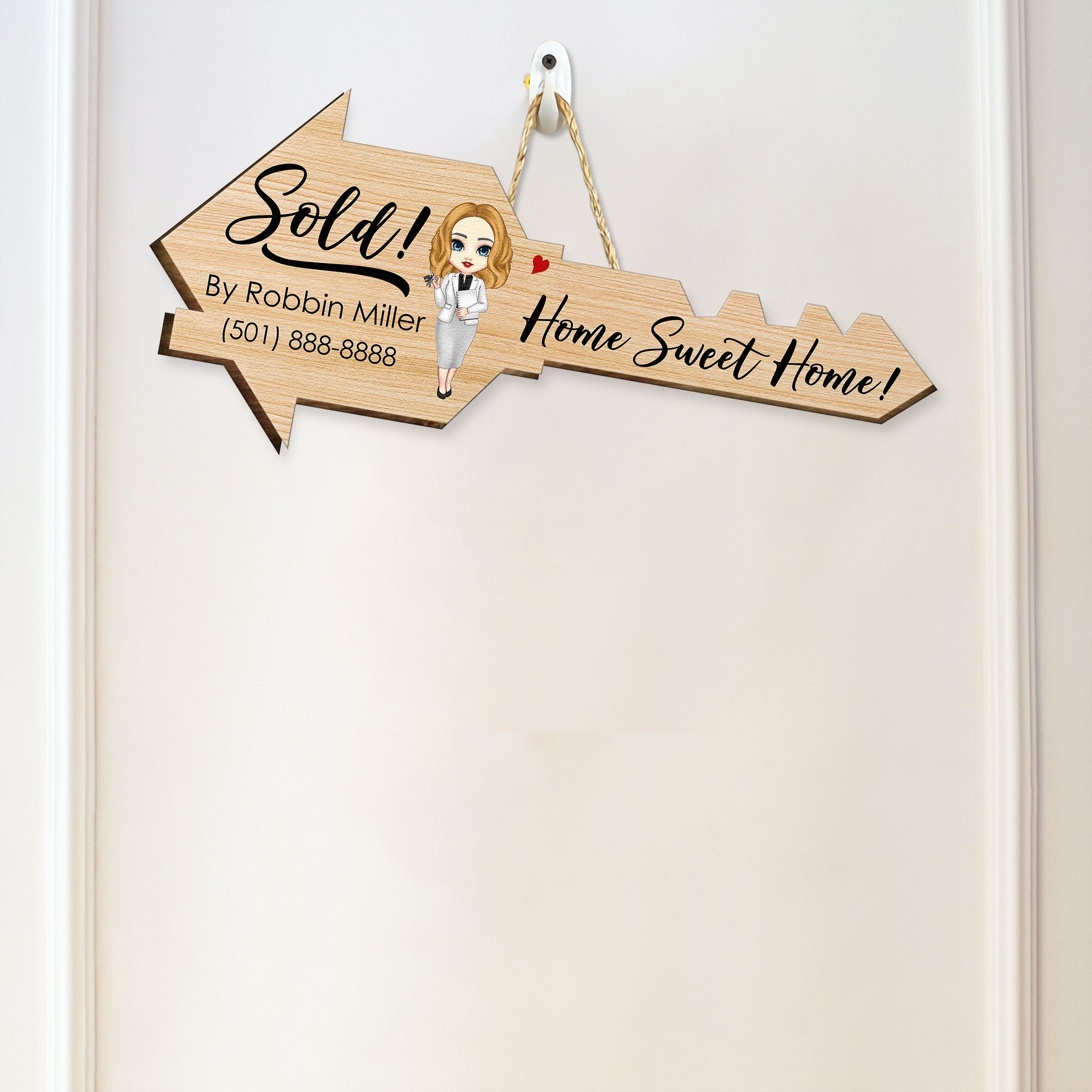 Home Sweet Home! - Personalized Custom Shaped Wood Sign