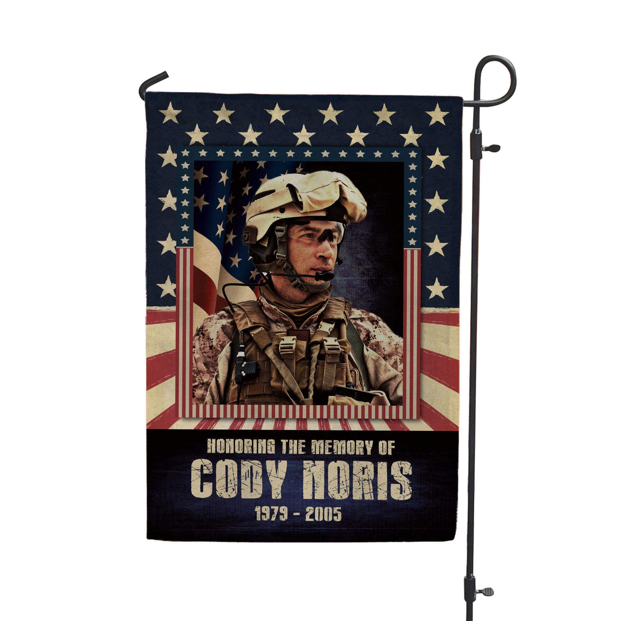 Honoring The Memory Of - Personalized Photo Garden Flag