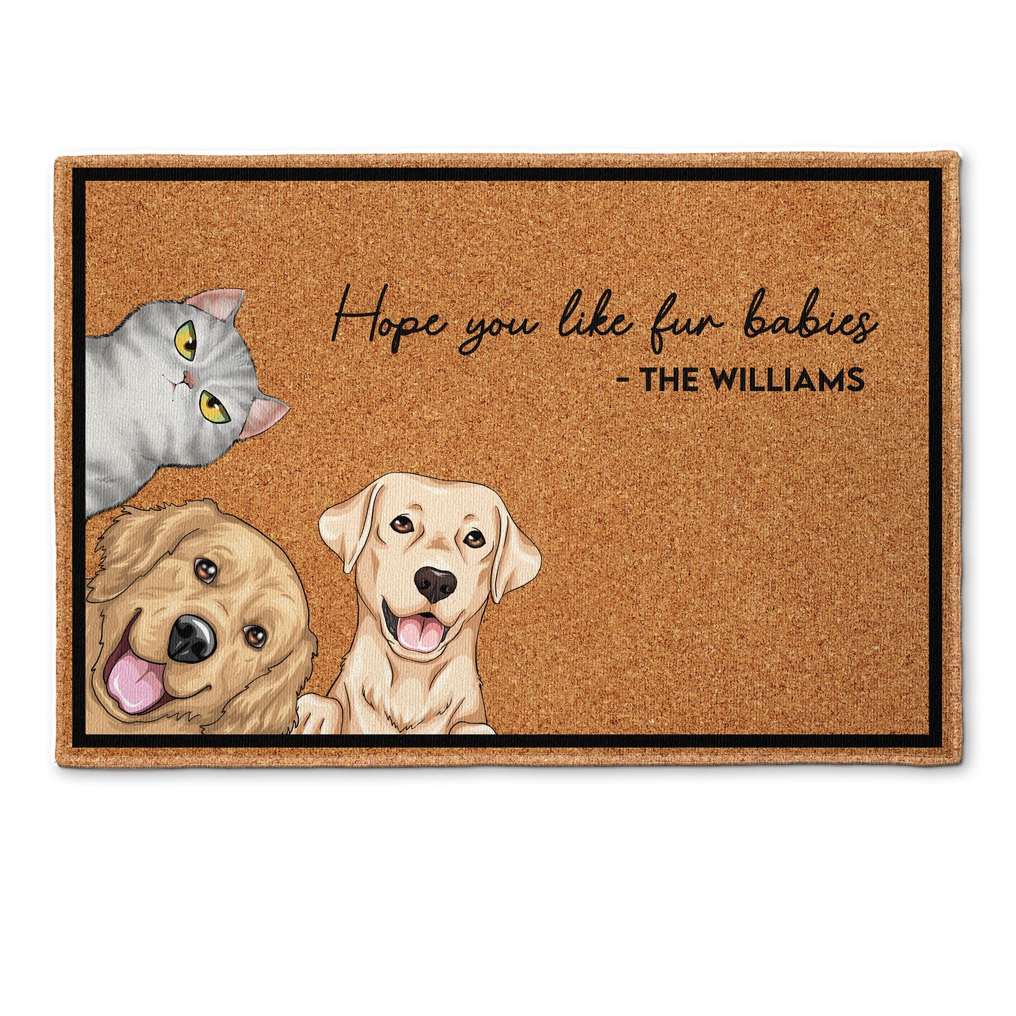 Hope You Like Dogs & Cats - Personalized Doormat