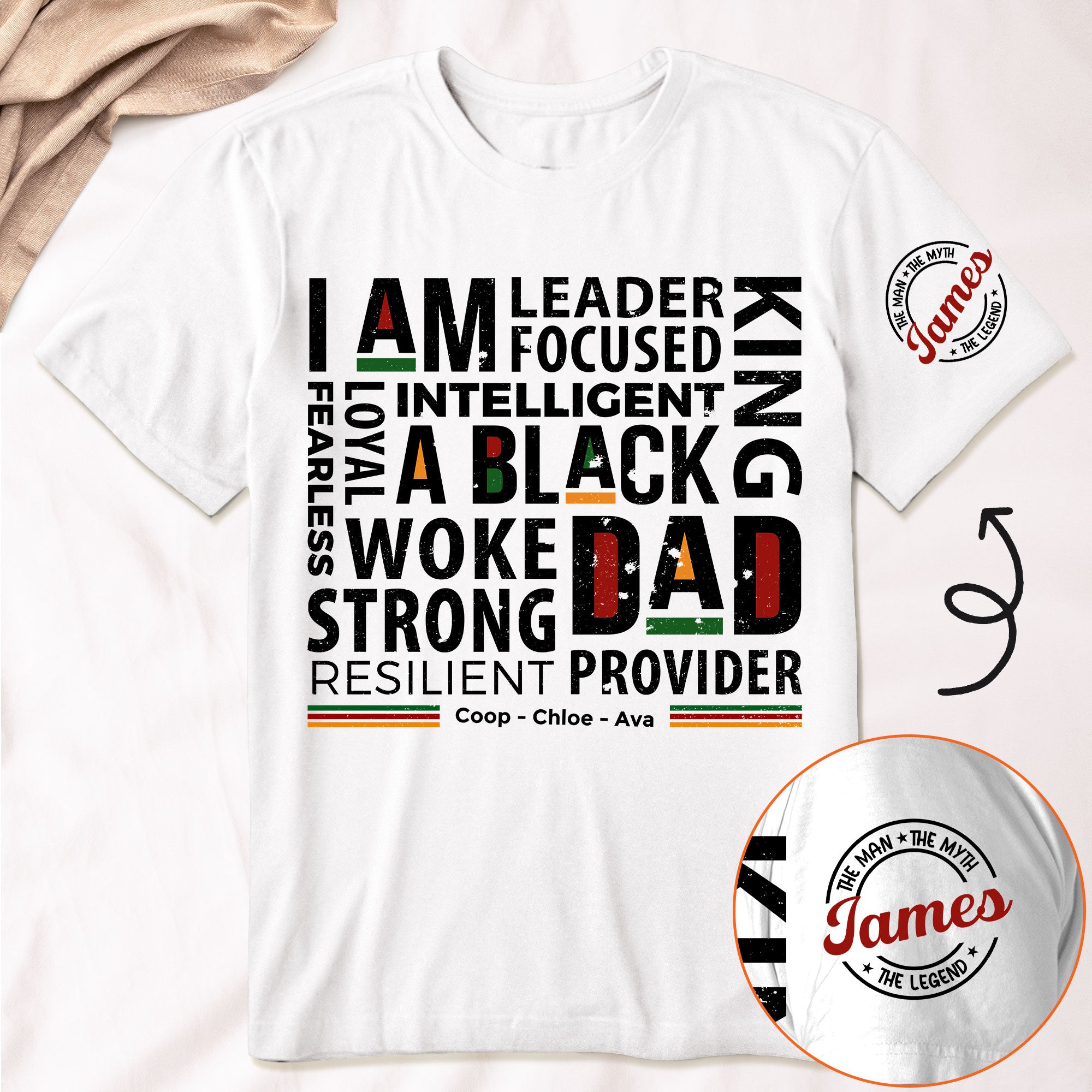 I Am A Black Dad - Personalized Shirt