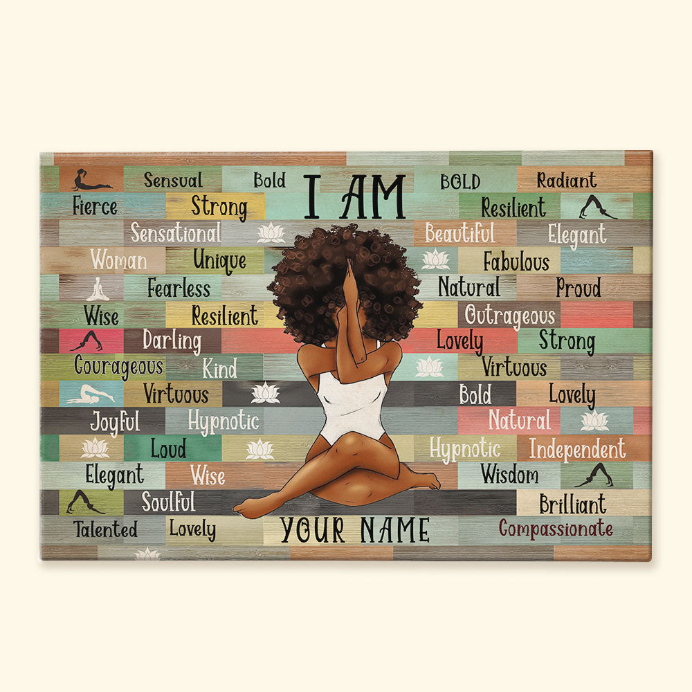 I Am Black Woman Canvas