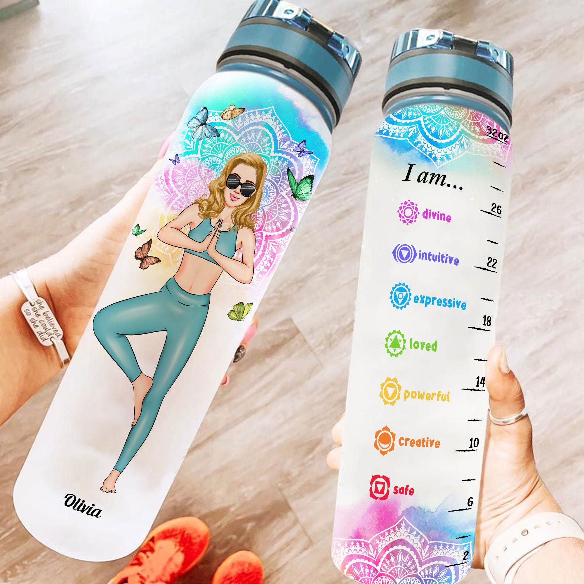I Am Divine Intuitive - Personalized Tracker Bottle