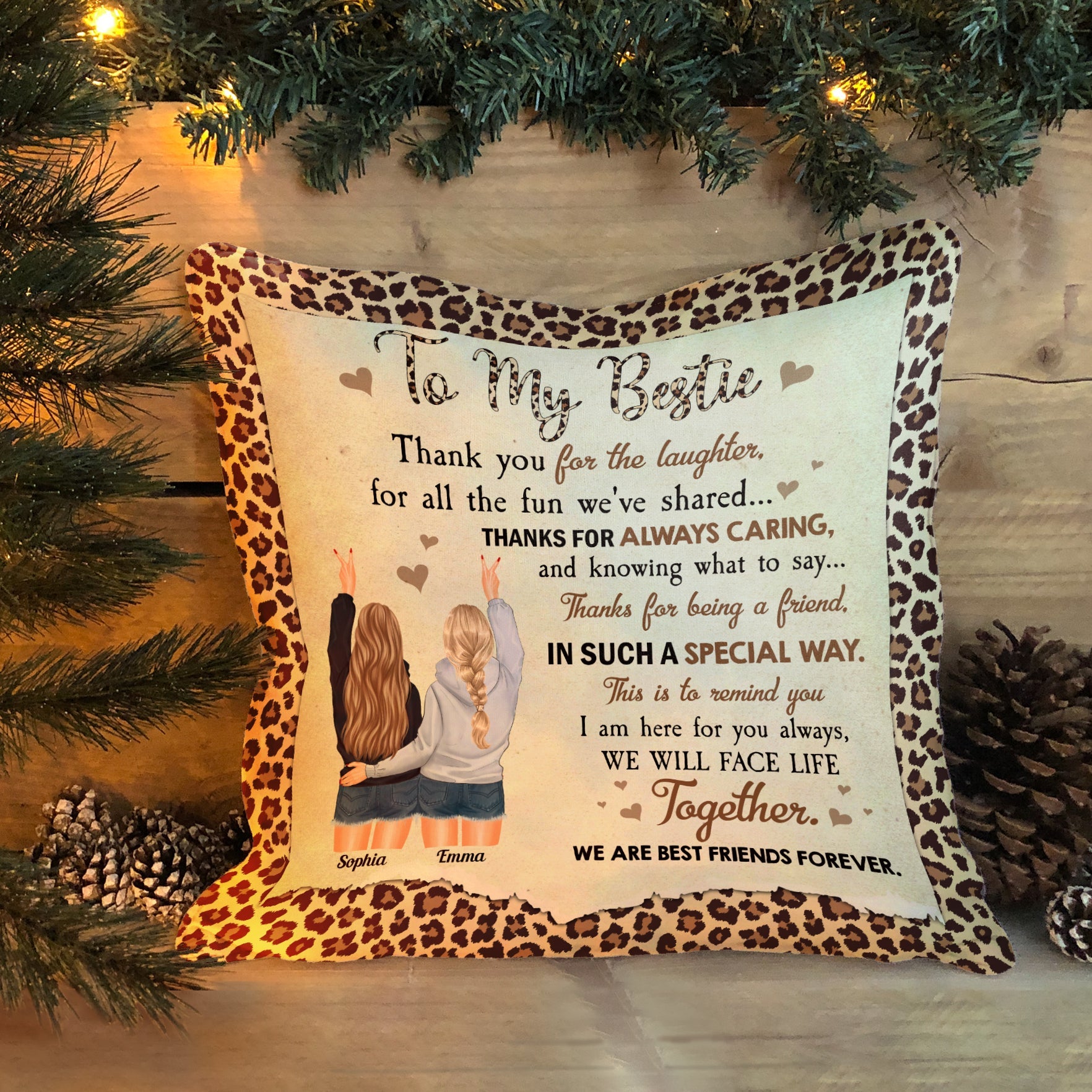 I Am Here For You Always - Personalized Pillow (Insert Included) - Birthday Gift For Bestie, BFF, Soul Sister