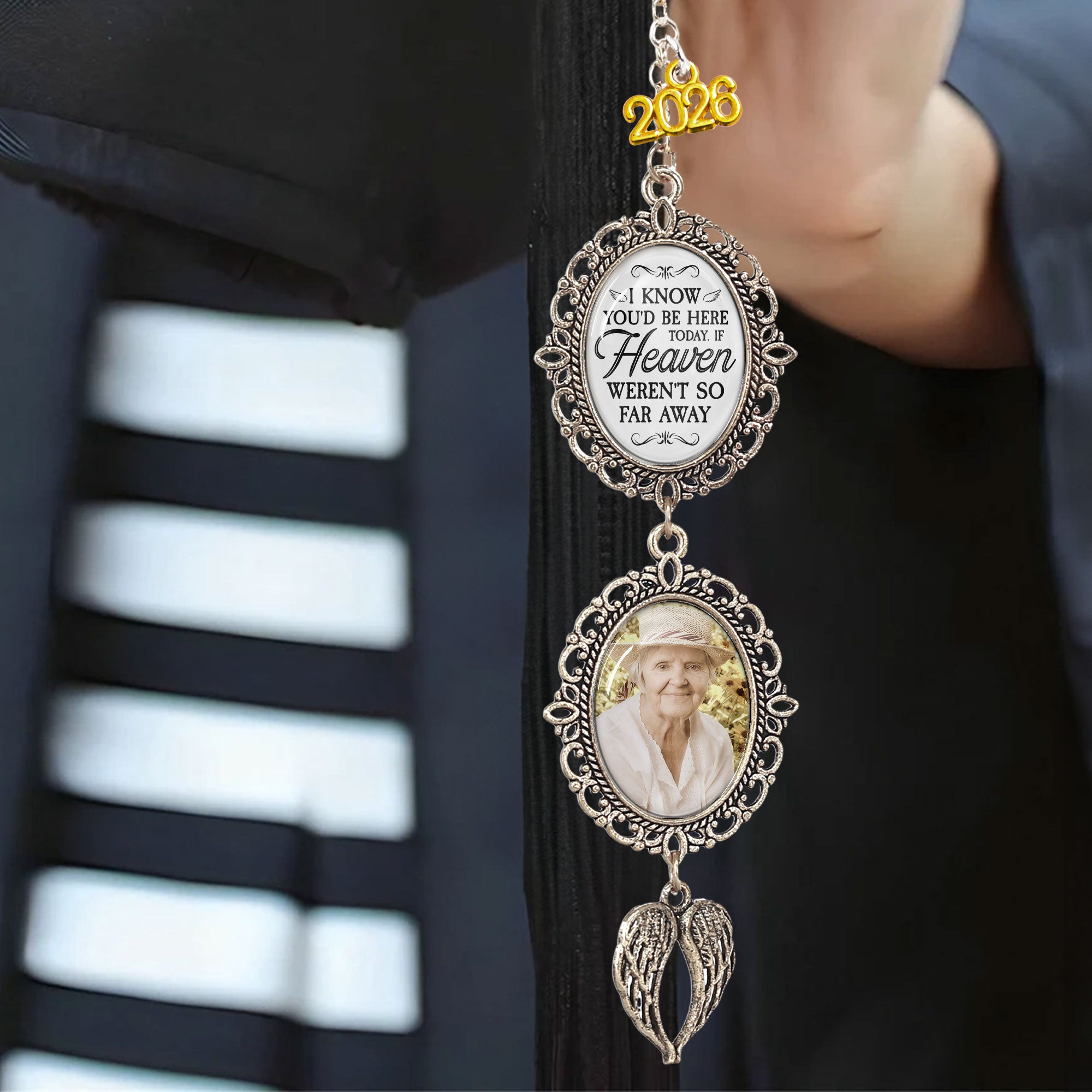 I Know You'd Be With Me Today - Custom Graduation Tassel Photo Charm