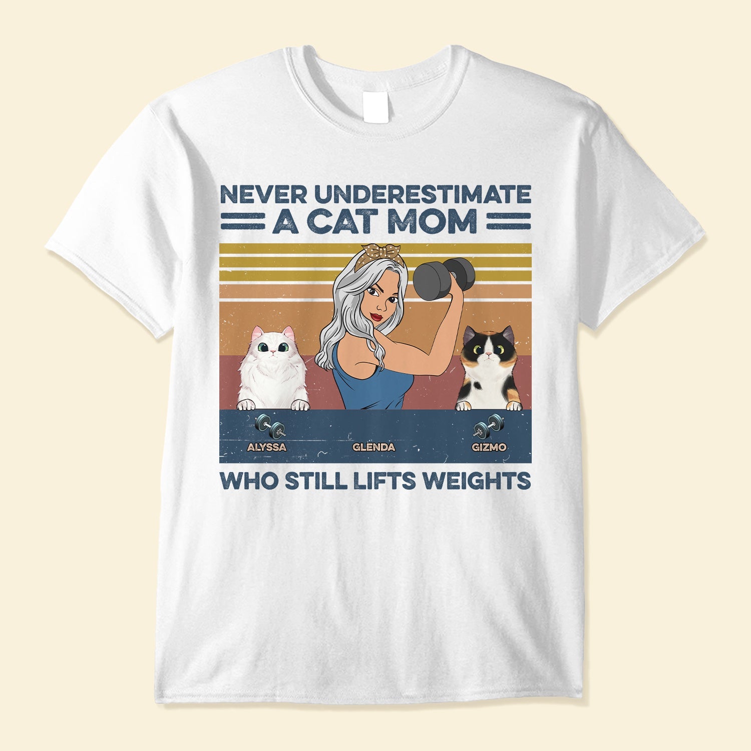 I Like Lifting And My Cats - Personalized Shirt