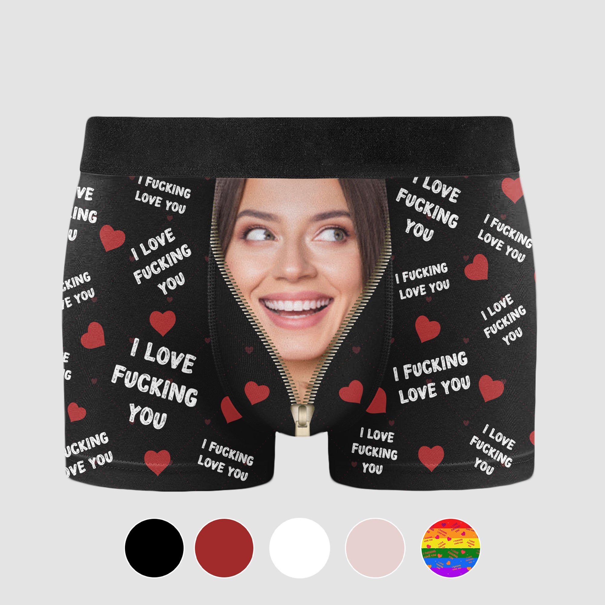 I Love You I Love ... You - Personalized Photo Men's Boxer Briefs -Birthday Gifts For Men, Husband, Him, Boyfriend