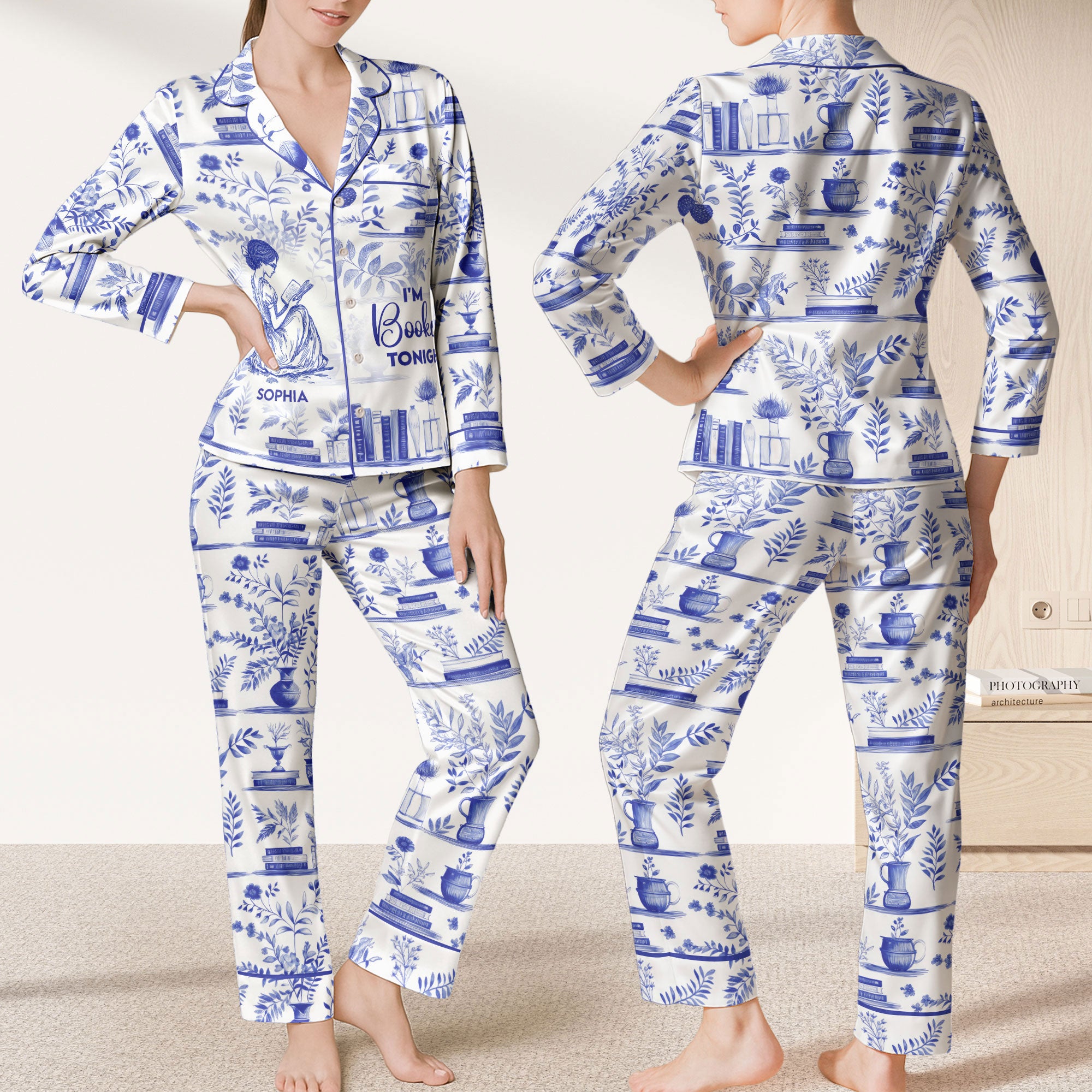 I'm Booked Tonight - Personalized Satin Pajama Set
