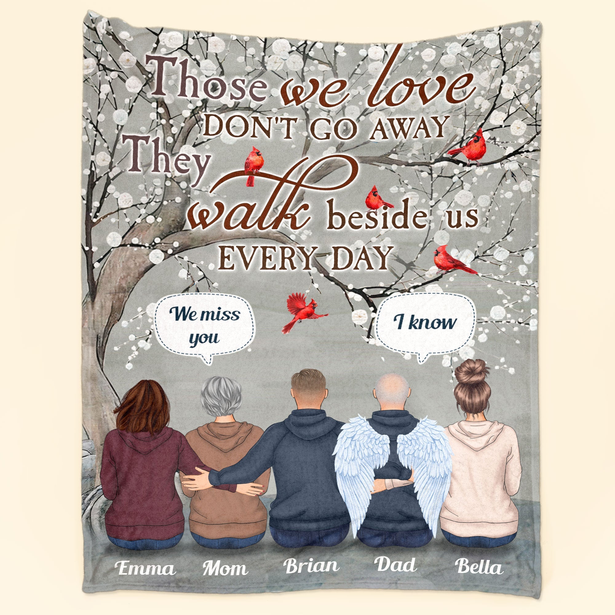 I Miss You - Personalized Memory Blanket