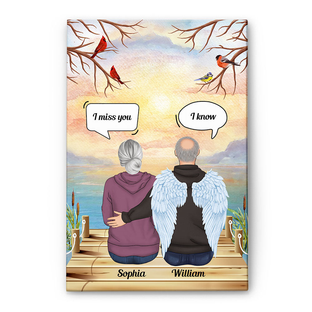I Miss You - Personalized Poster/Wrapped Canvas - Memorial Gift For Mom, Dad, Daughters, Sons