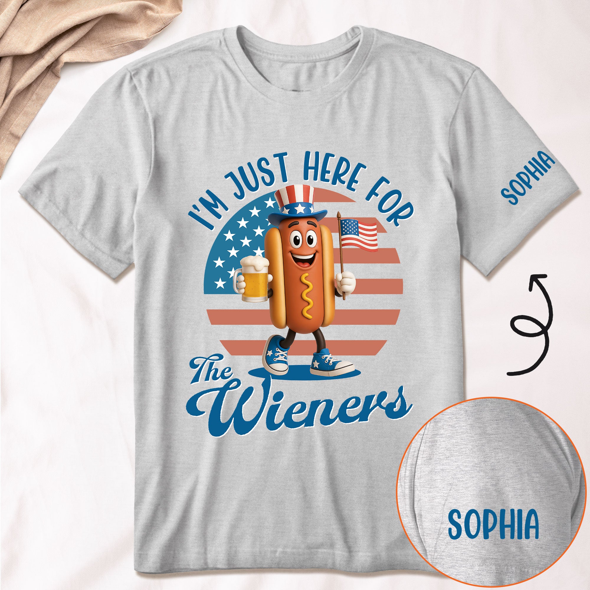 I'm Just Here For The Wieners - Personalized Shirt