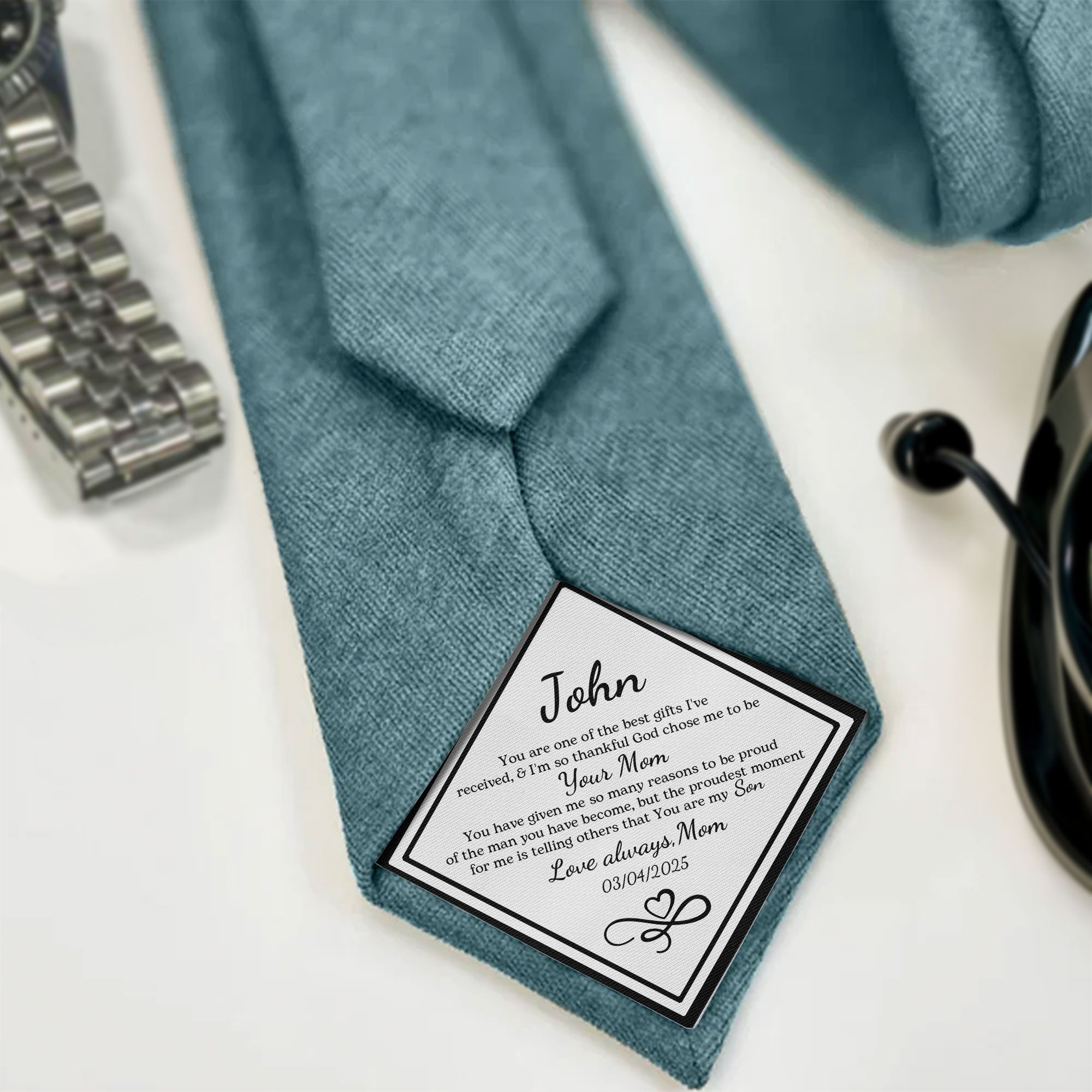 I'm So Thankful God Chose Me To Be Your Mom - Personalized Tie Patch