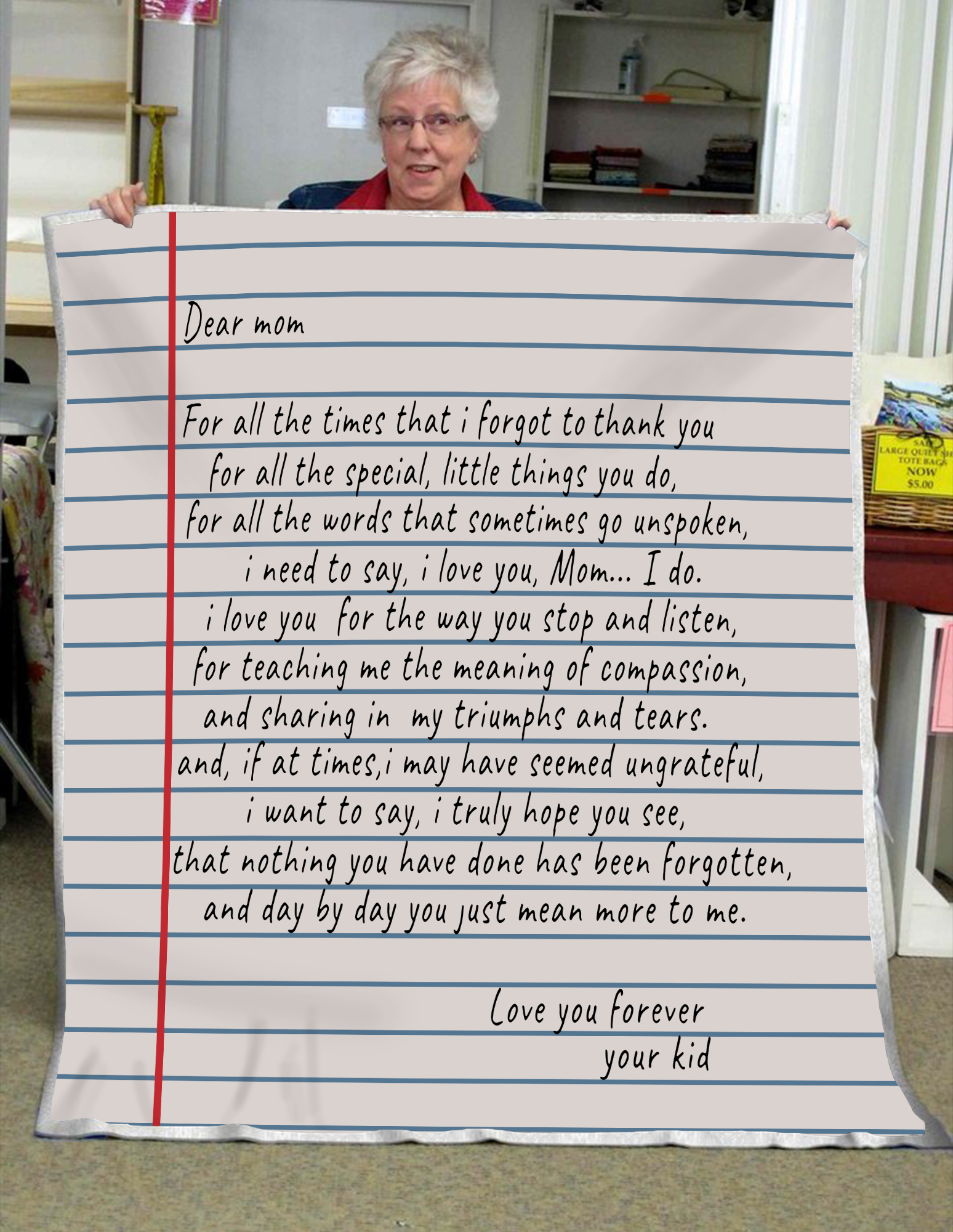 Gift For Mom Dear Mom Triumphs And Tears Blanket-A Loves Gift