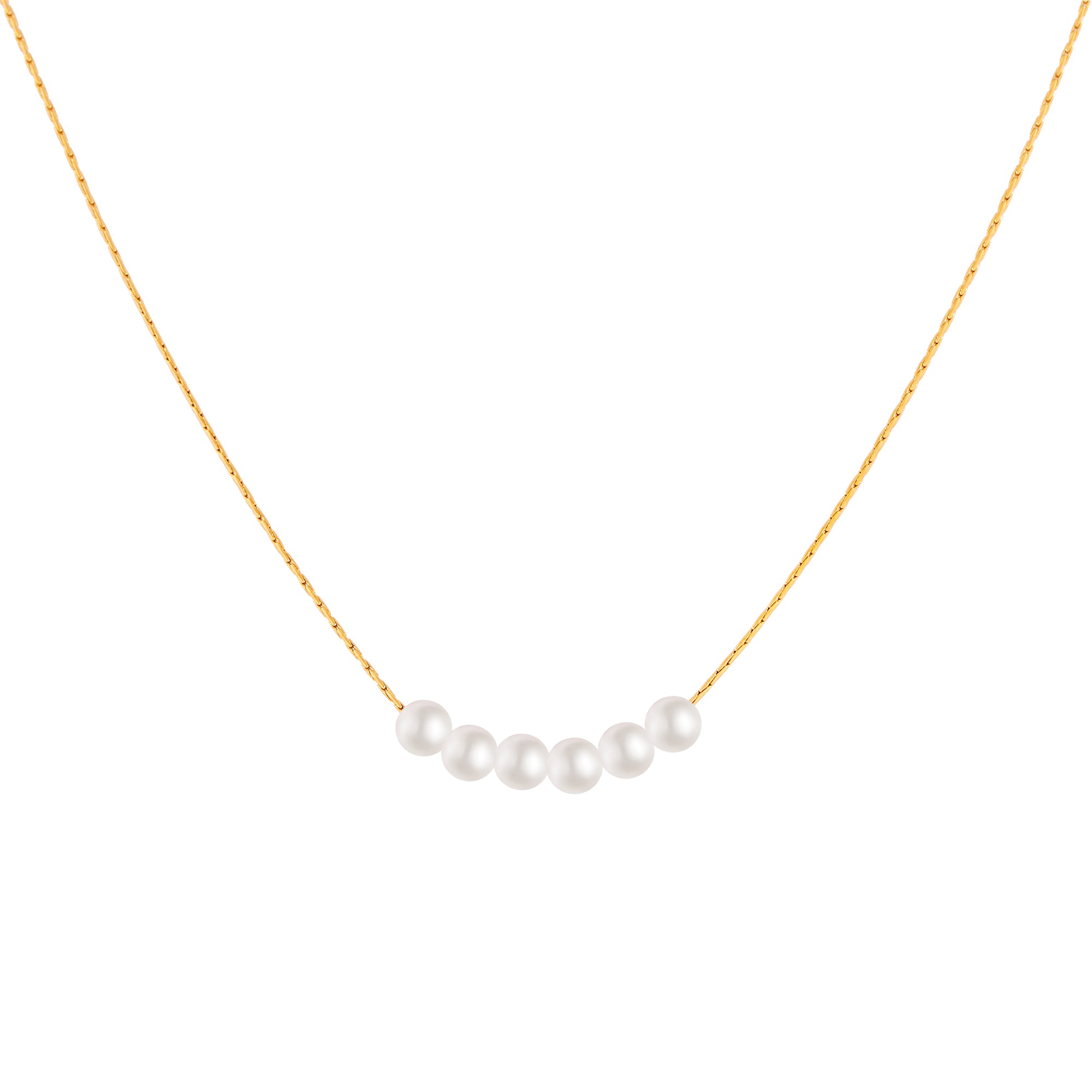   14K Gold Stainless Steel Freshwater Pearl Necklace-A Loves Gift