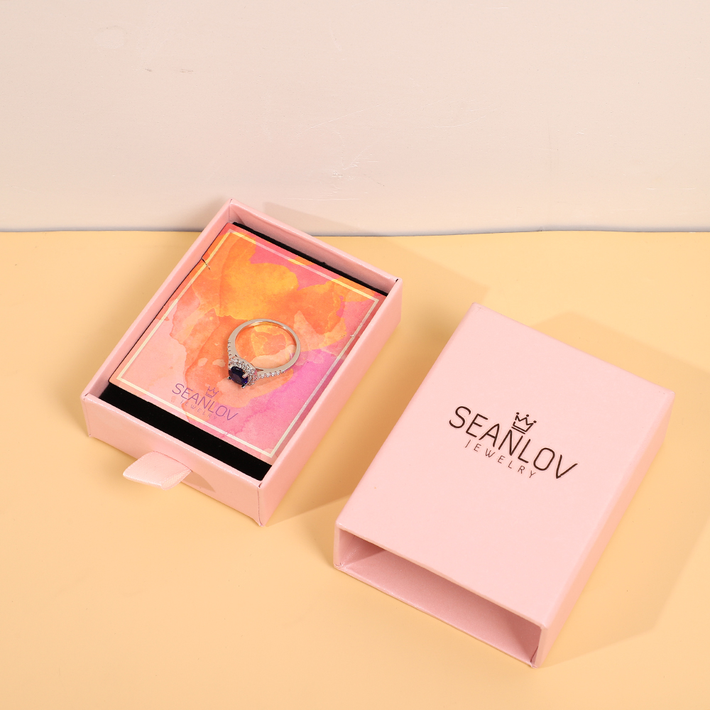 SeanLov Luxurious Sapphire Rings and Diamond Engagement Ring - Timeless Elegance in a Velvet Box