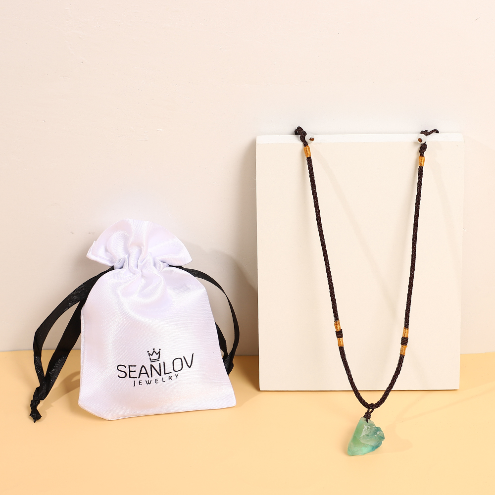 Handcrafted Green Jade Stone Jewel Pendant Bracelet-A Loves Gift