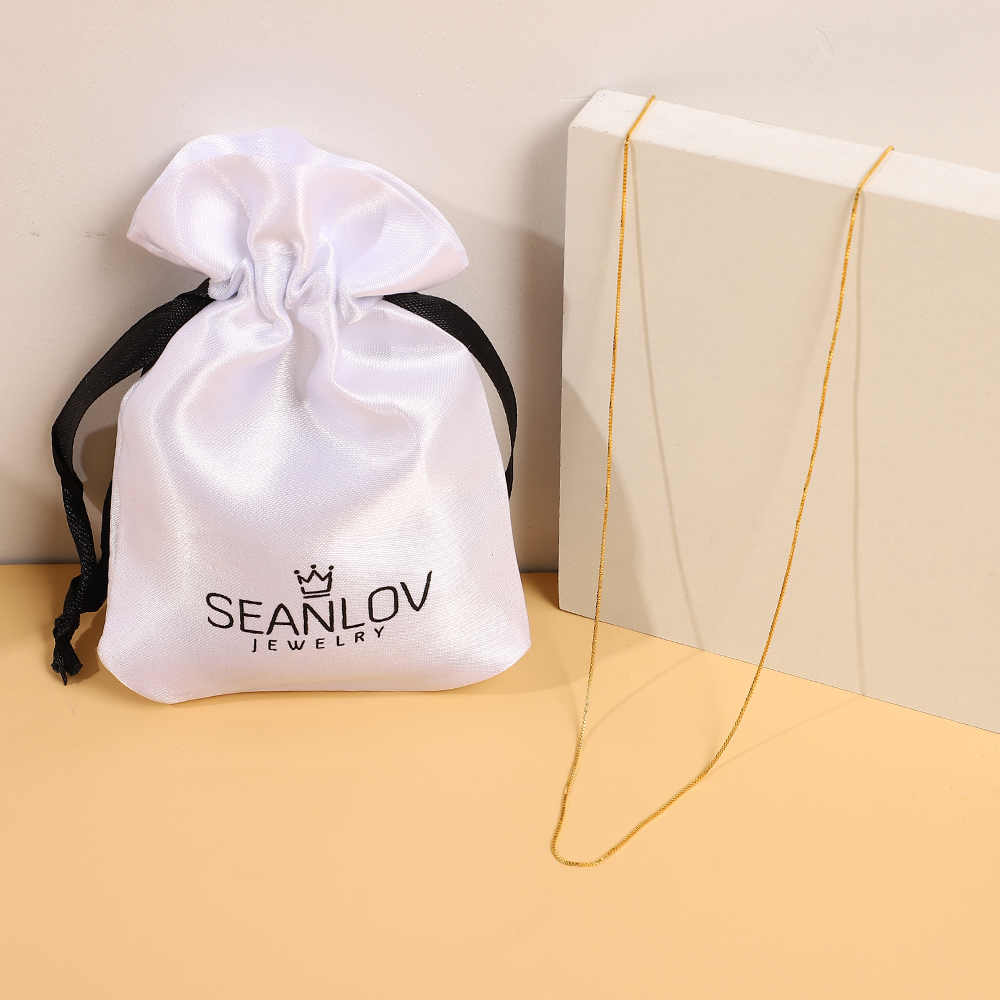 Jewlpire Solid 18k Gold Over 925 Sterling Silver Chain Necklace-A Loves Gift