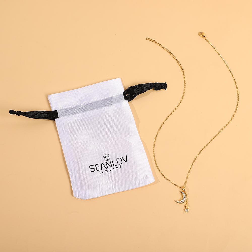 Chic Crescent Moon Pendant Necklace-A Loves Gift