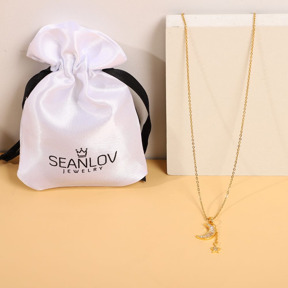 Chic Crescent Moon Pendant Necklace-A Loves Gift