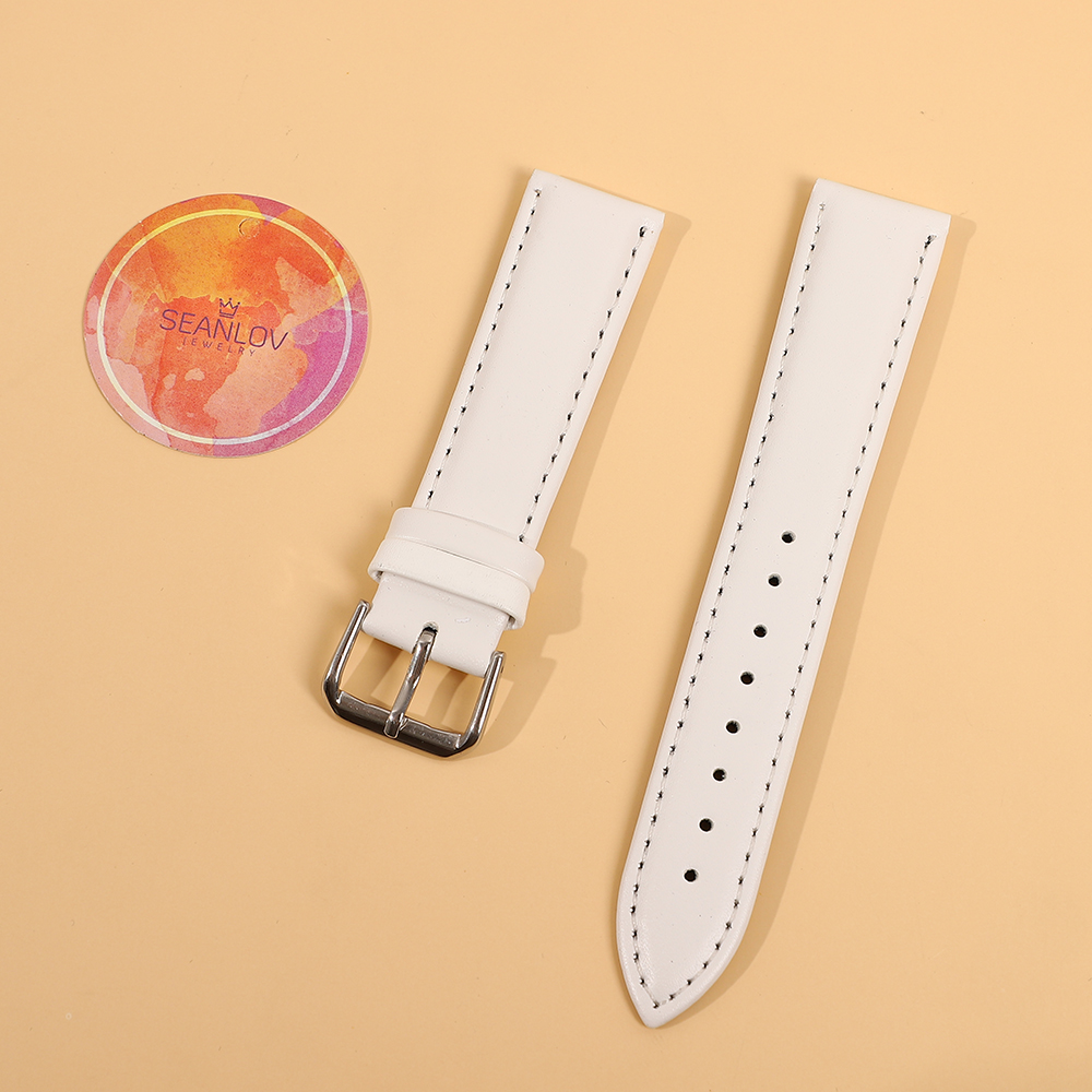 Premium White Leather Watch Stra-A Loves Gift