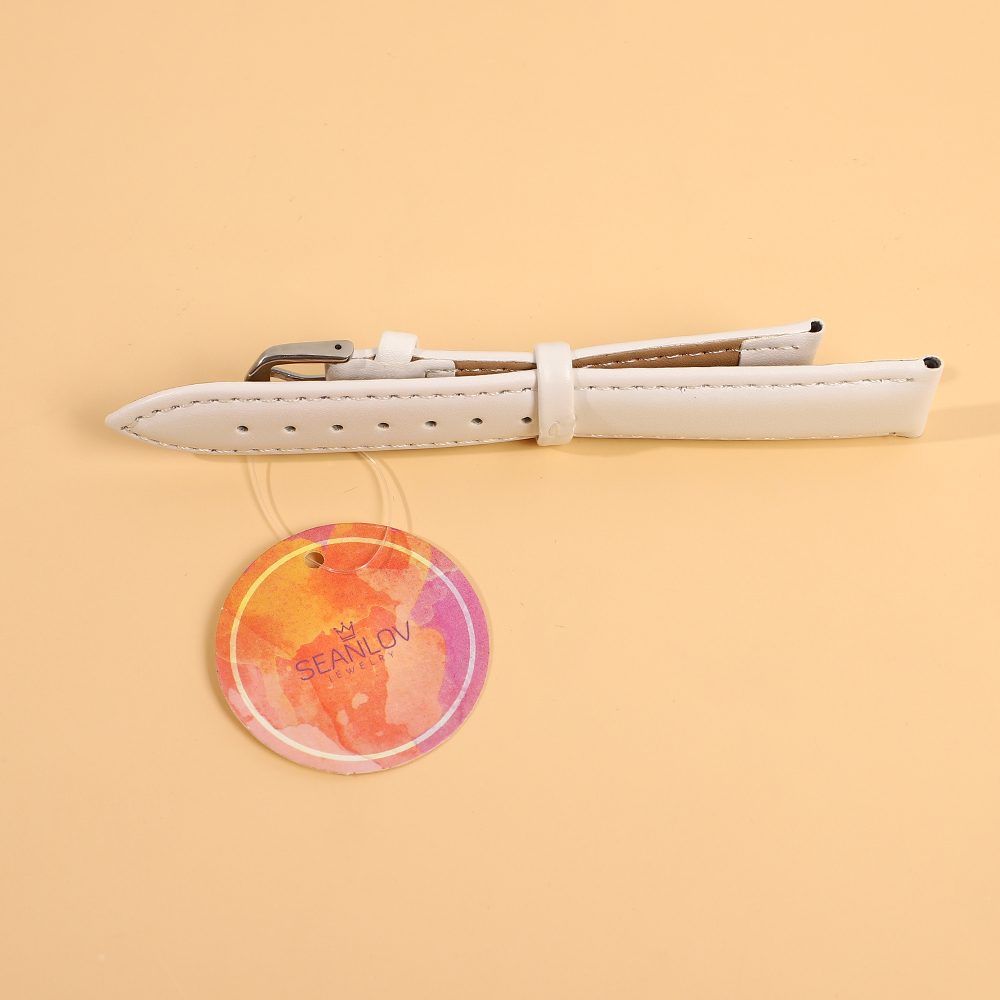 Premium White Leather Watch Stra-A Loves Gift