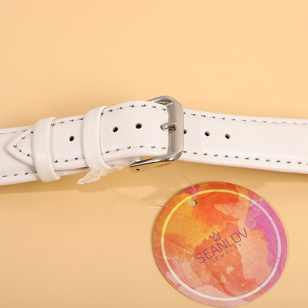 Premium White Leather Watch Stra-A Loves Gift