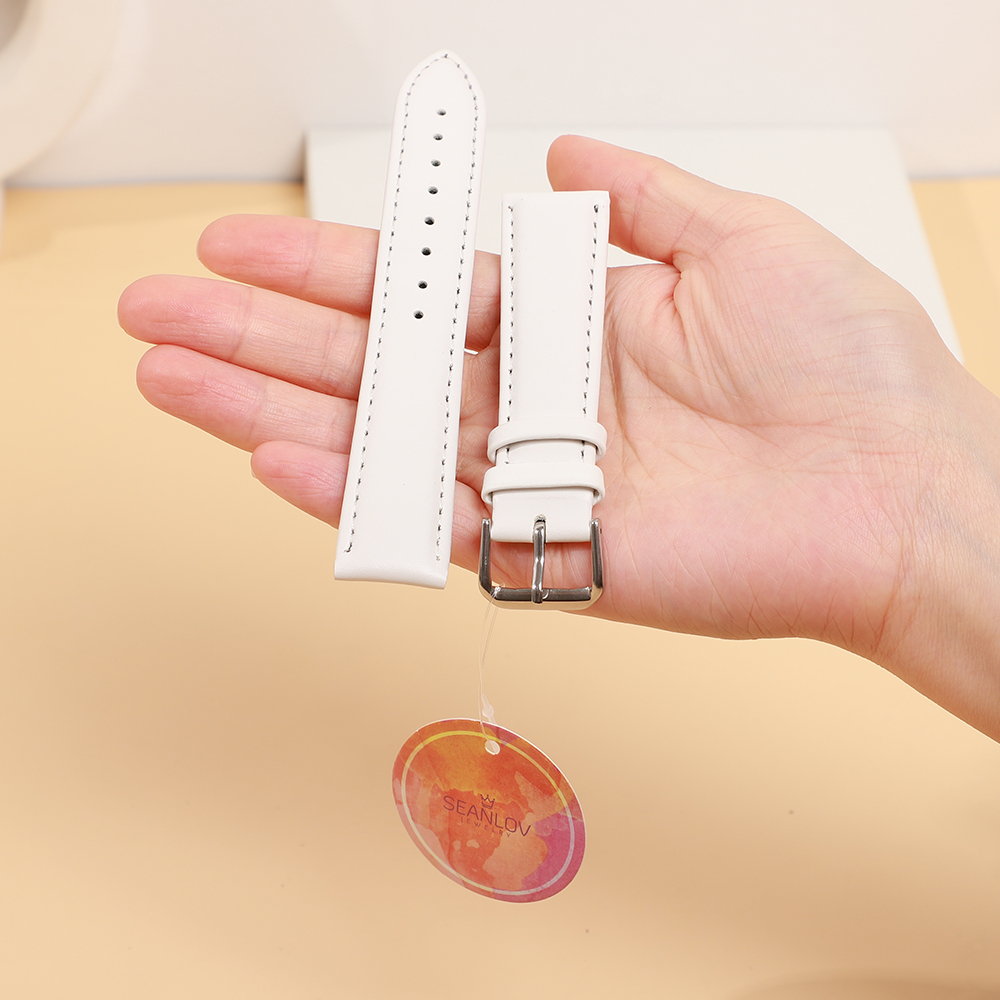 Premium White Leather Watch Stra-A Loves Gift